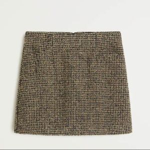 Mango Tweed Miniskirt